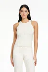 Toccin Joyce Seemed Racer Tank In White