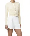 Toccin Kathy Textured Cardigan In Butter Yellow In Neutral