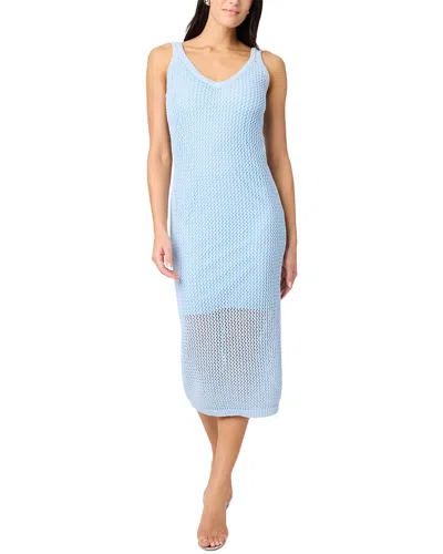 Toccin Kayla Crochet Tank Midi Dress In Blue