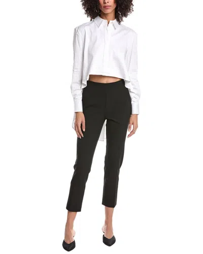 Toccin Kira Poplin High- Low Fly Away Shirt In White
