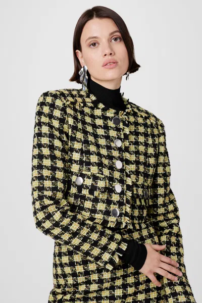 Toccin Lainey Cropped Jacket In Brown