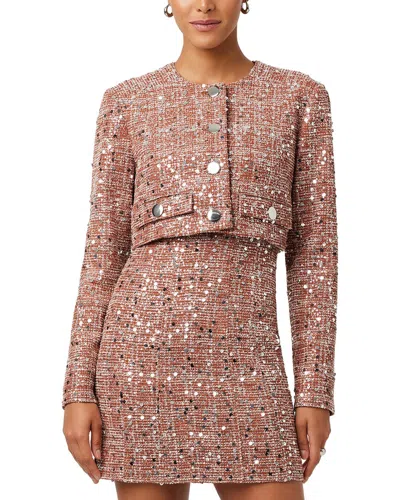 Toccin Lainey Sequin Embellished Jacket In Brown