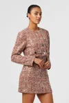 Toccin Lainey Sequin Embellished Jacket In Brown