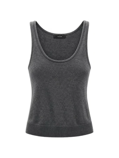 Toccin Lani Scoop-neck Tank Top In Gray