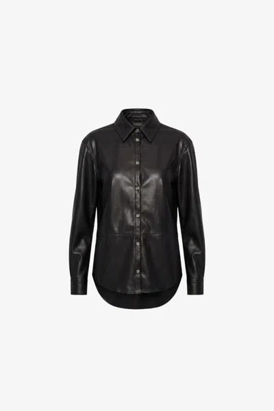 Toccin Lark Boyfriend Shirt In Black