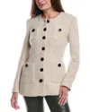Toccin Lea Wool-blend Tweed Jacket In Neutral