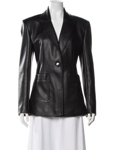 Pre-owned Toccin Leather Blazer In Black