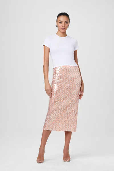Toccin Leilani Sequin Pencil Skirt In Multi