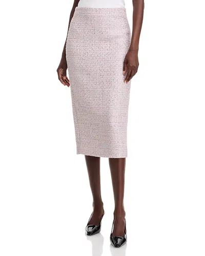 Toccin Leilani Tweed Pencil Skirt In Soft Orchid