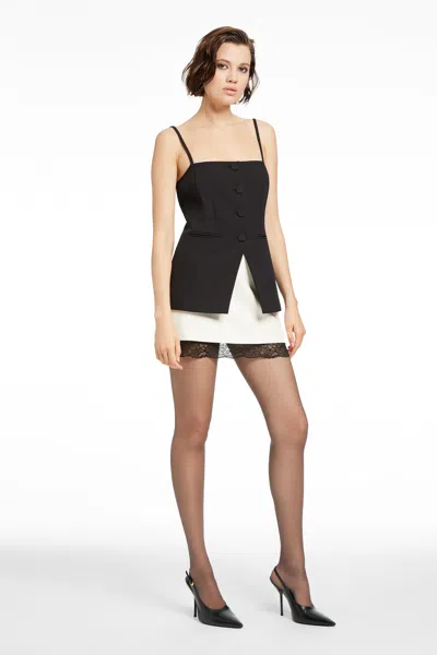 Toccin Leland Lace Combo Mini Skirt