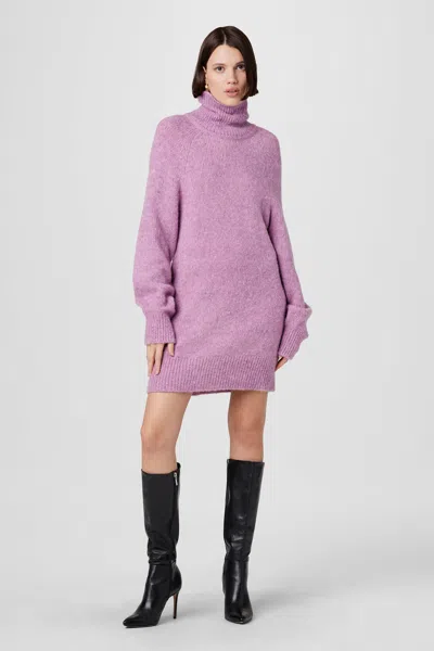 Toccin Lena Turtleneck Sweater Dress In Multi