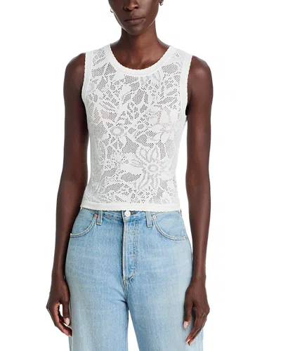 Toccin Lettie Lace Tank Top In White