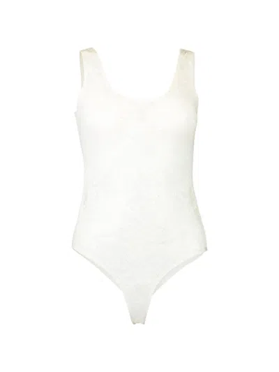 Toccin Lila Lace Bodysuit In White
