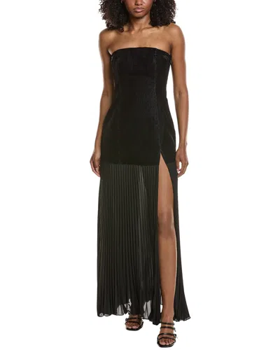 Toccin Lina Strapless Sculpted Maxi Dress In Black