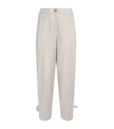 Toccin Linen-blend Elowen Trousers In Beige