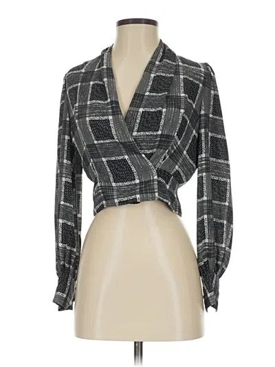 Pre-owned Toccin Long Sleeve Blouse In Black