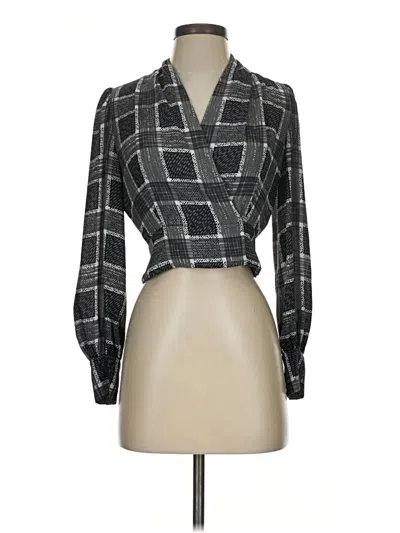 Pre-owned Toccin Long Sleeve Blouse In Gray