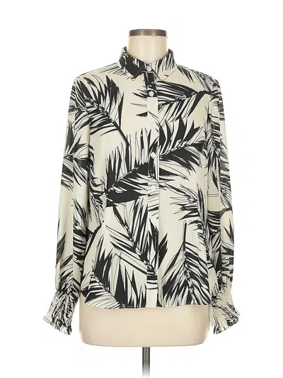 Pre-owned Toccin Long Sleeve Blouse In White