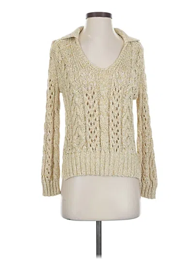 Pre-owned Toccin Long Sleeve Top Ivory Cowl Neck Tops