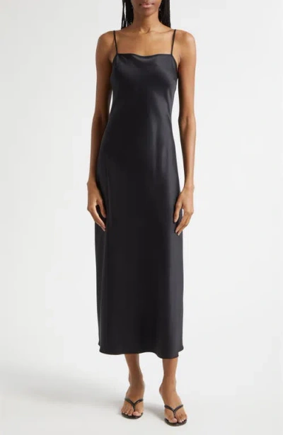 Toccin Lou Lou Satin Slipdress In Black
