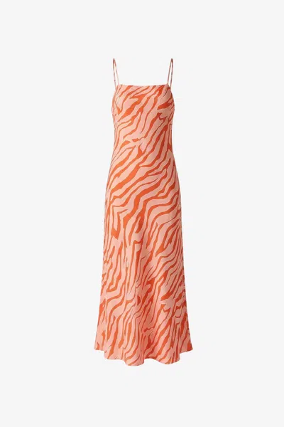 Toccin Lou Lou Slip Dress In Orange