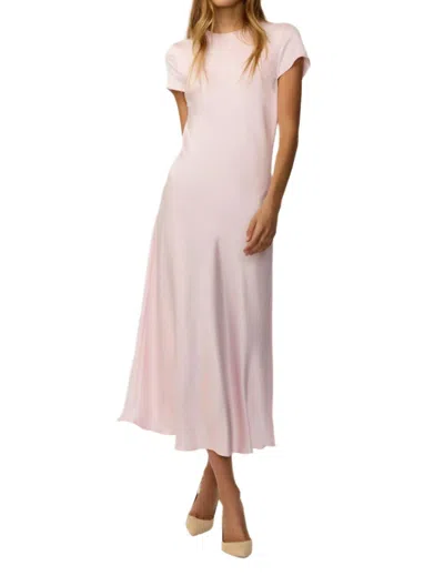 Toccin Luciana Silk Midi Dress In Light Pink