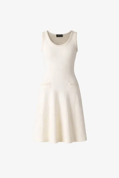 Toccin Luella Scoop Neck Fit And Flare Dress In White
