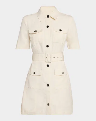 Toccin Lydia Short-sleeve Snap-front Dress