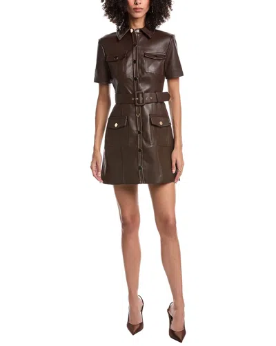 Toccin Lydia Snap Front Shirtdress In Brown