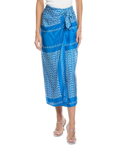 Toccin Madison Sarong Skirt In Blue