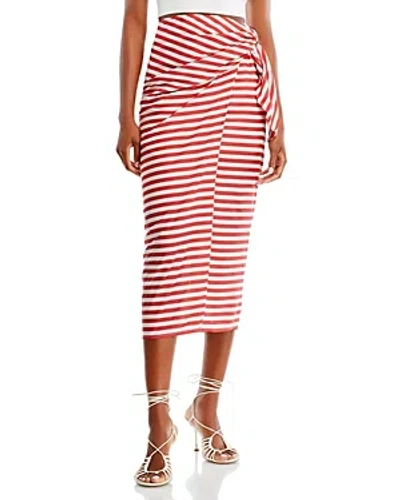 Toccin Madison Sarong Skirt In Red