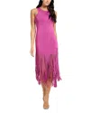 Toccin Margaux Mini Dress With Fringe In Pink