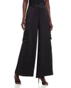 Toccin Maia Silky Satin Cargo Pants In Jet
