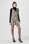Toccin Malia Python Vegan Leather Mini Dress In Multi