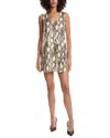 Toccin Malia Python Vegan Leather Mini Dress In Brown