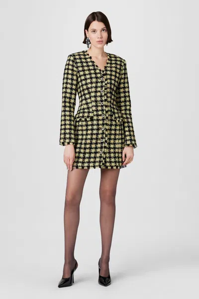 Toccin Mallory Long Sleeve Mini Dress In Multi
