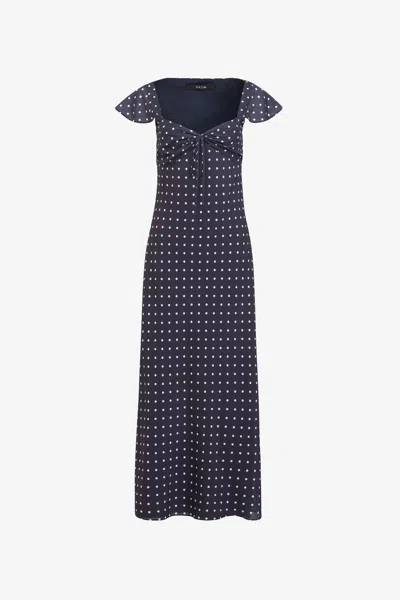 Toccin Marcella Polka-dot Bias-cut Slip Midi Dress In Multi