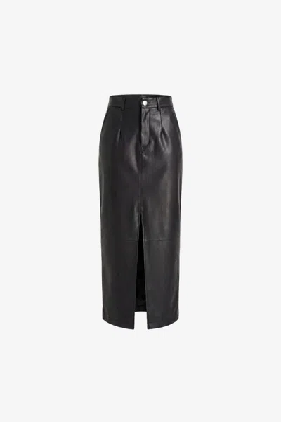 Toccin Meg Midi Skirt With Slit In Black