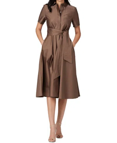 Toccin Megan Midi Dress In Toffee In Brown