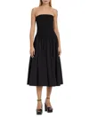 Toccin Melody Corset Midi Dress In Jet In Multi