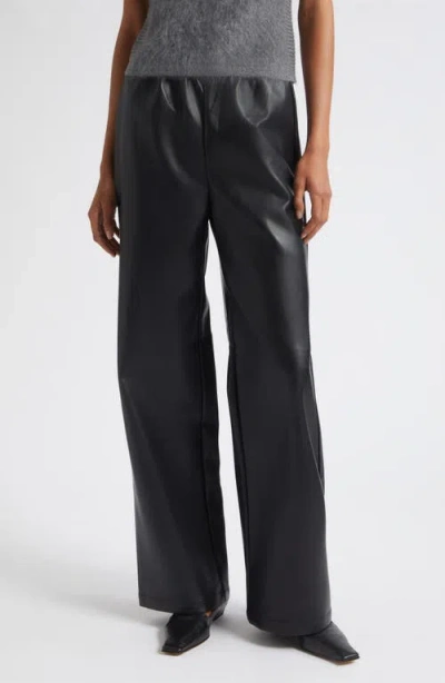 Toccin Mick Pull-on Faux Leather Pants In Black