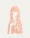 Toccin Micky Sequined Halter Shift Dress In Manmu
