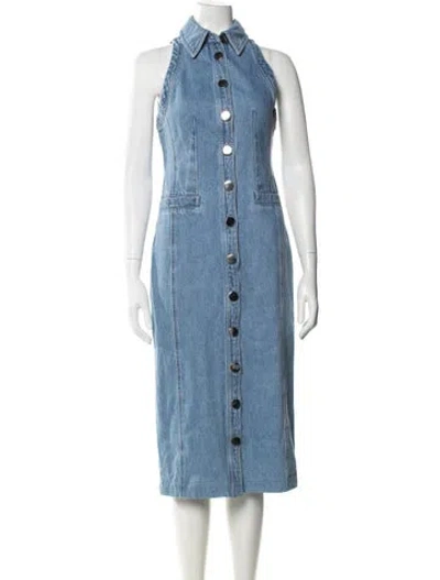 Pre-owned Toccin Midi Length Dress In Blue