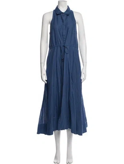 Pre-owned Toccin Midi Length Dress In Blue