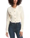 Toccin Miller Crewneck Cardigan In White