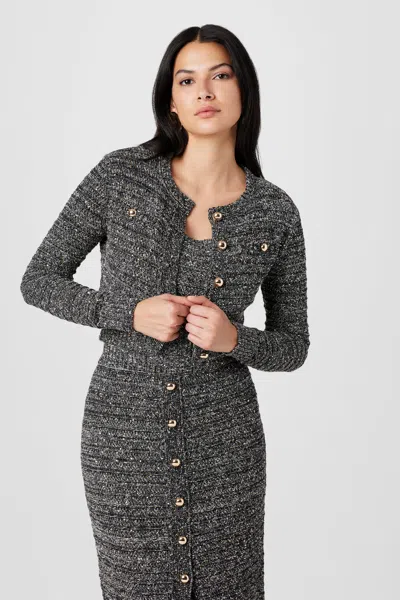 Toccin Miller Embellished Pointelle Cardigan In Brown