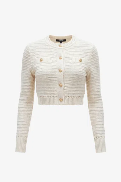Toccin Miller Crewneck Cardigan In Neutral