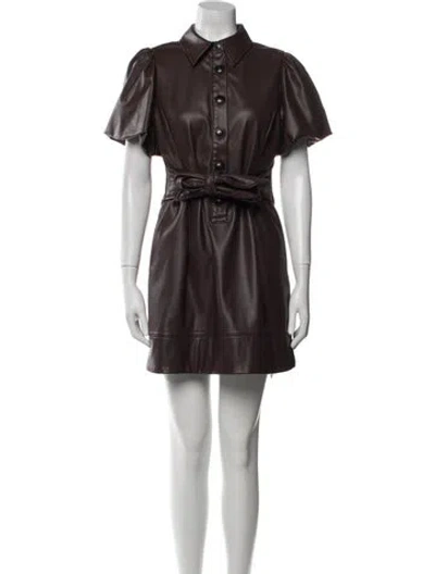 Pre-owned Toccin Mini Dress In Brown