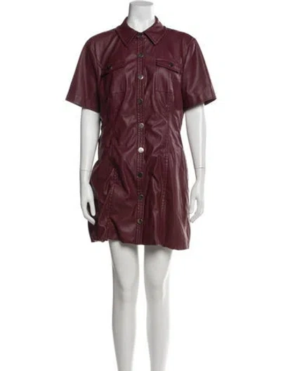 Pre-owned Toccin Mini Dress In Burgundy