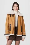 Toccin Minna Shearling Jacket In Brown